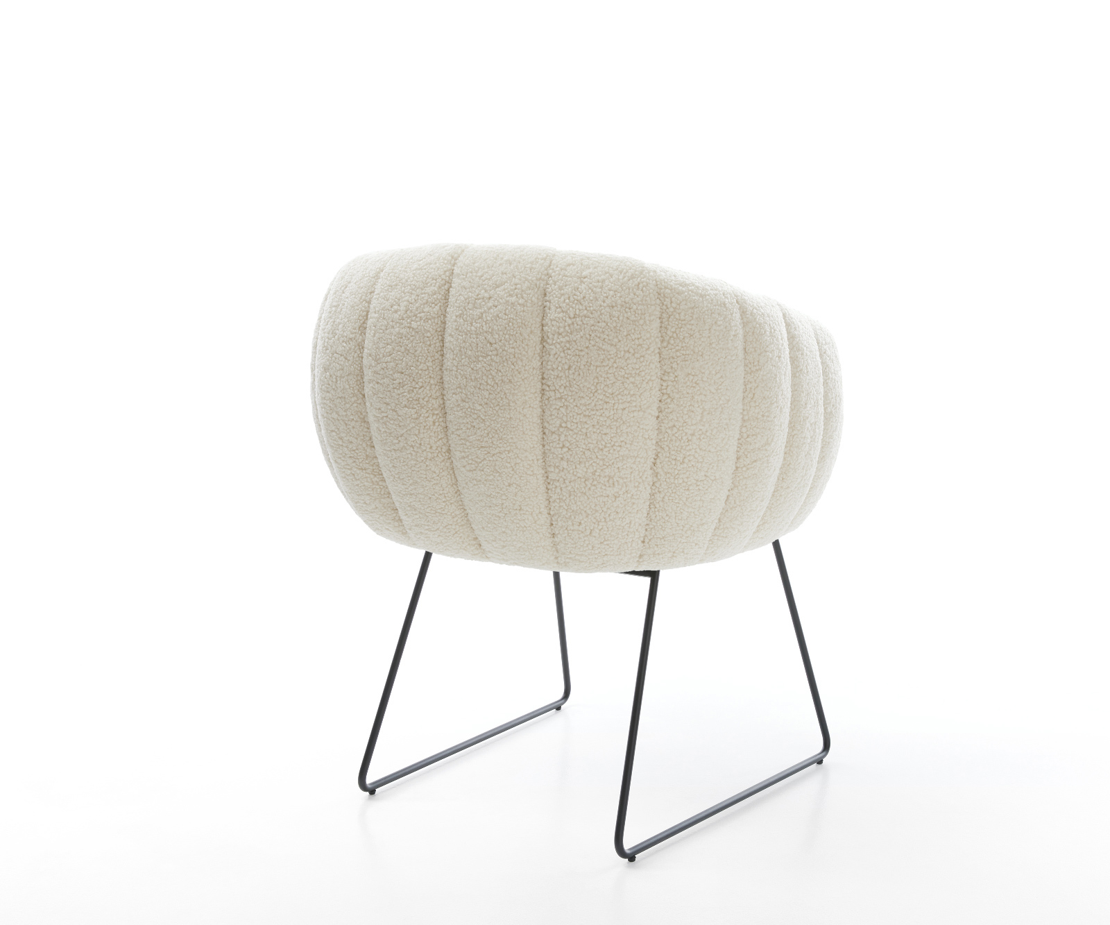 Étkezőszék Jada-Flex teddy szövet bézs fekete vékony láb zsákrugós - Image 5