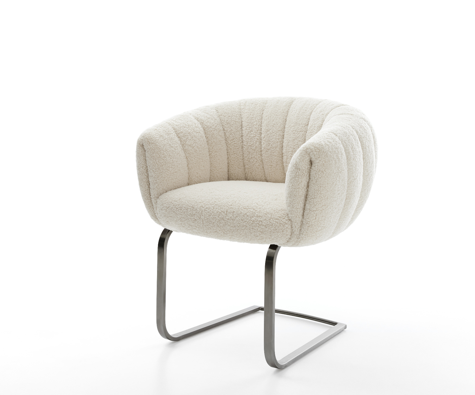 Étkezőszék Jada-Flex teddy szövet bézs konzolos lapos antracit zsákrugós