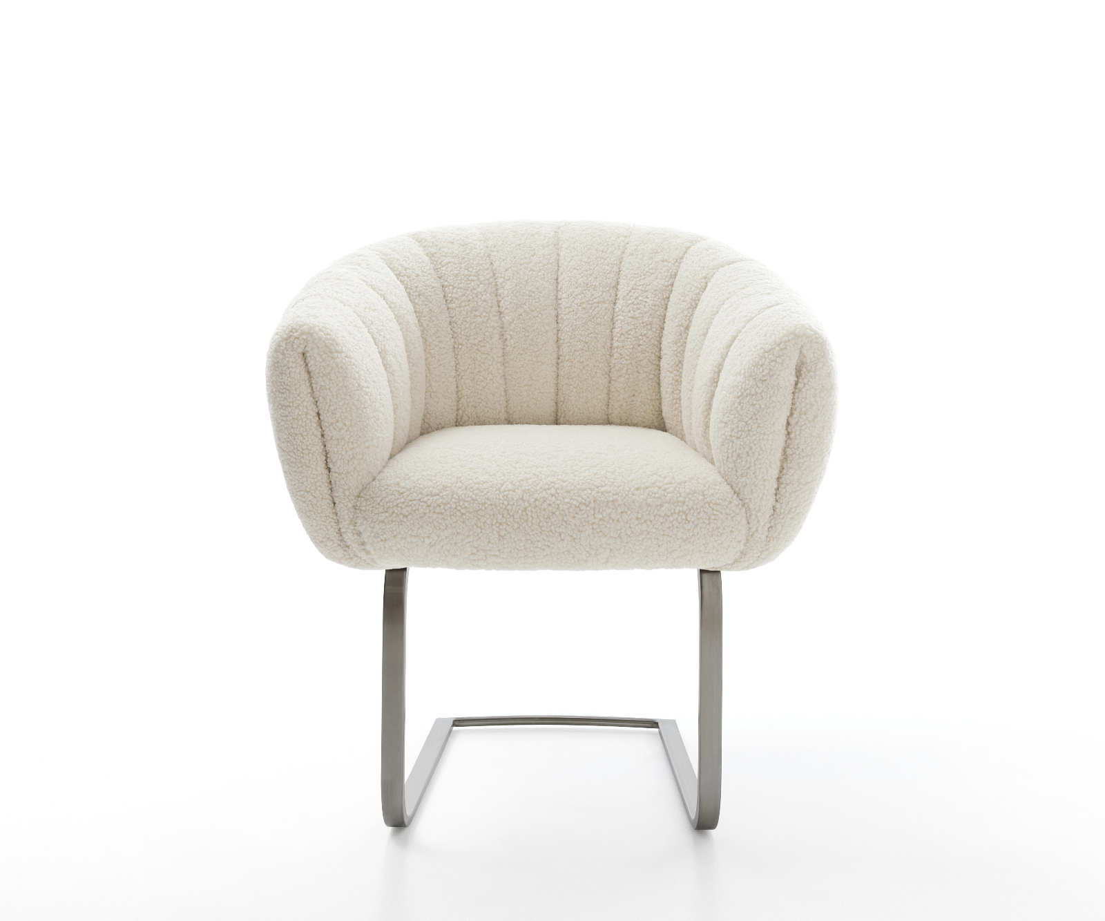 Étkezőszék Jada-Flex teddy szövet bézs konzolos lapos antracit zsákrugós - Image 2