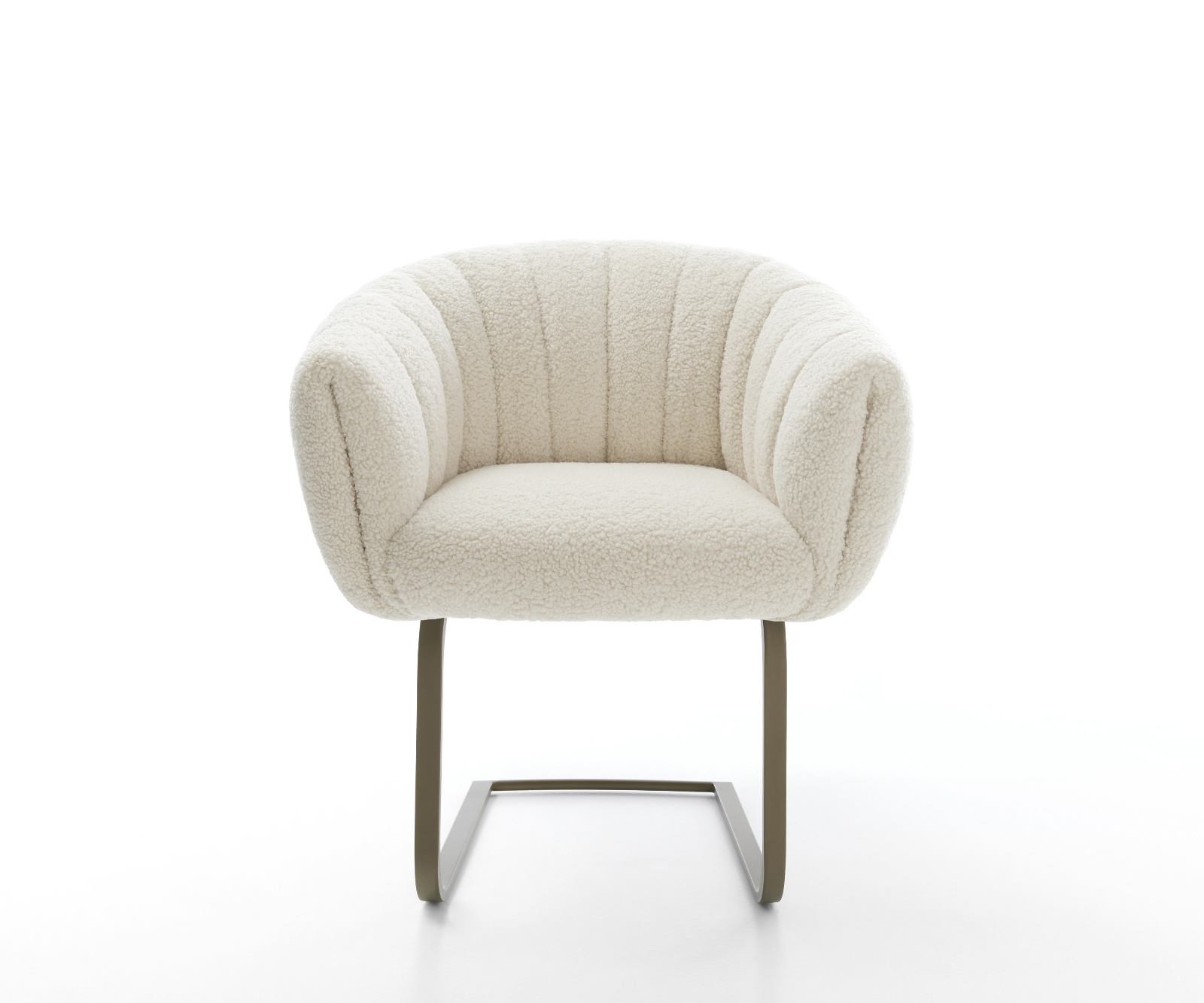 Étkezőszék Jada-Flex teddy szövet bézs konzolos lapos láb titán színű hatású zsákrugós - Image 2