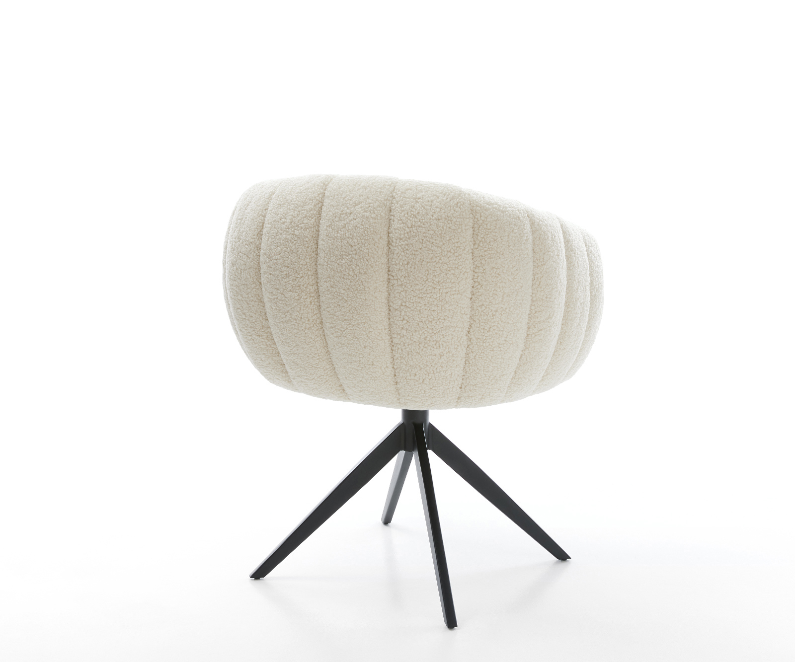 Étkezőszék Jada-Flex teddy szövet bézs kereszt láb széles fekete 360° forgatható billenő zsákrugó - Image 5