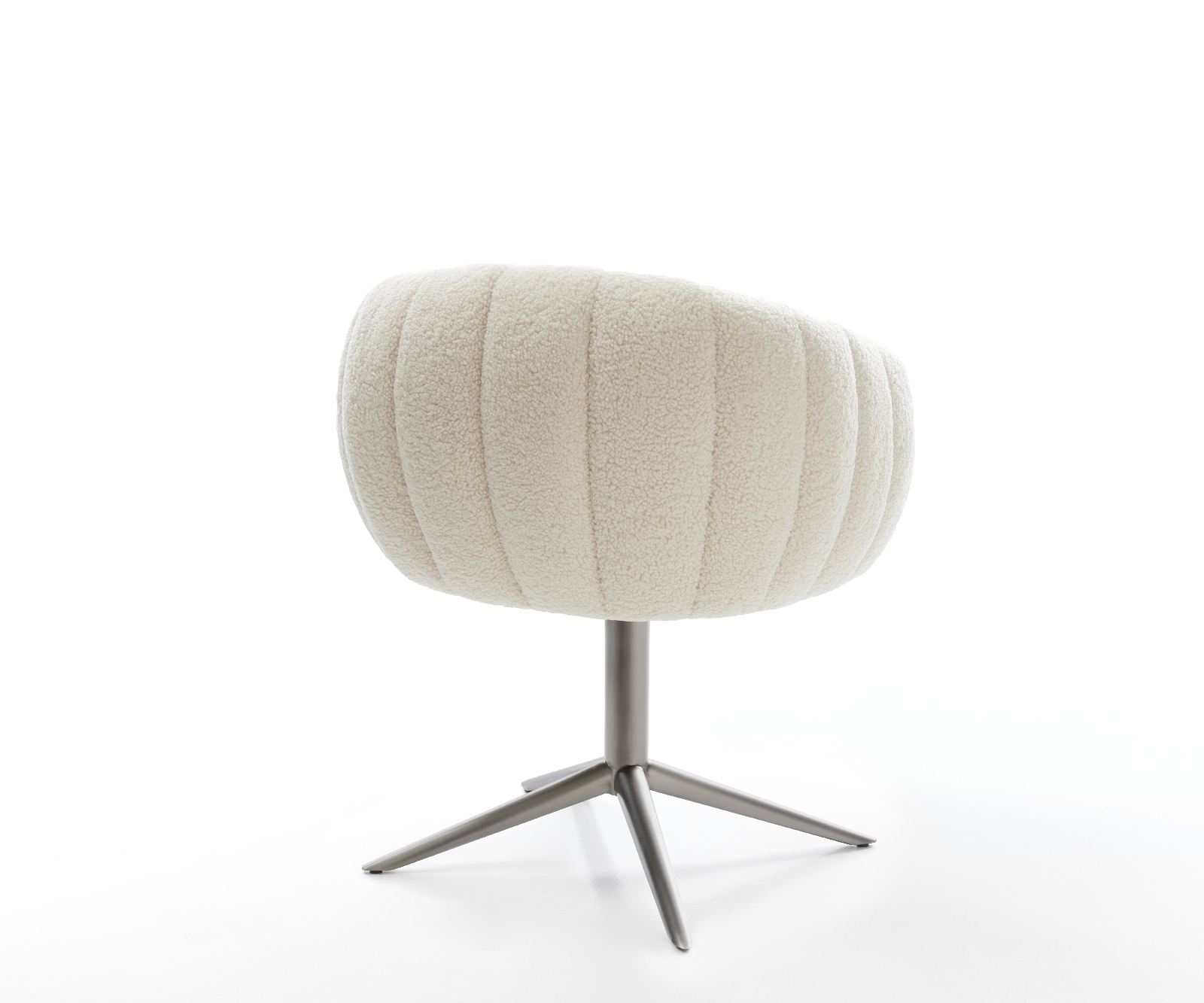 Étkezőszék Jada-Flex teddy szövet bézs kereszt láb grafit 360° forgatható billenő zsákrugó - Image 5