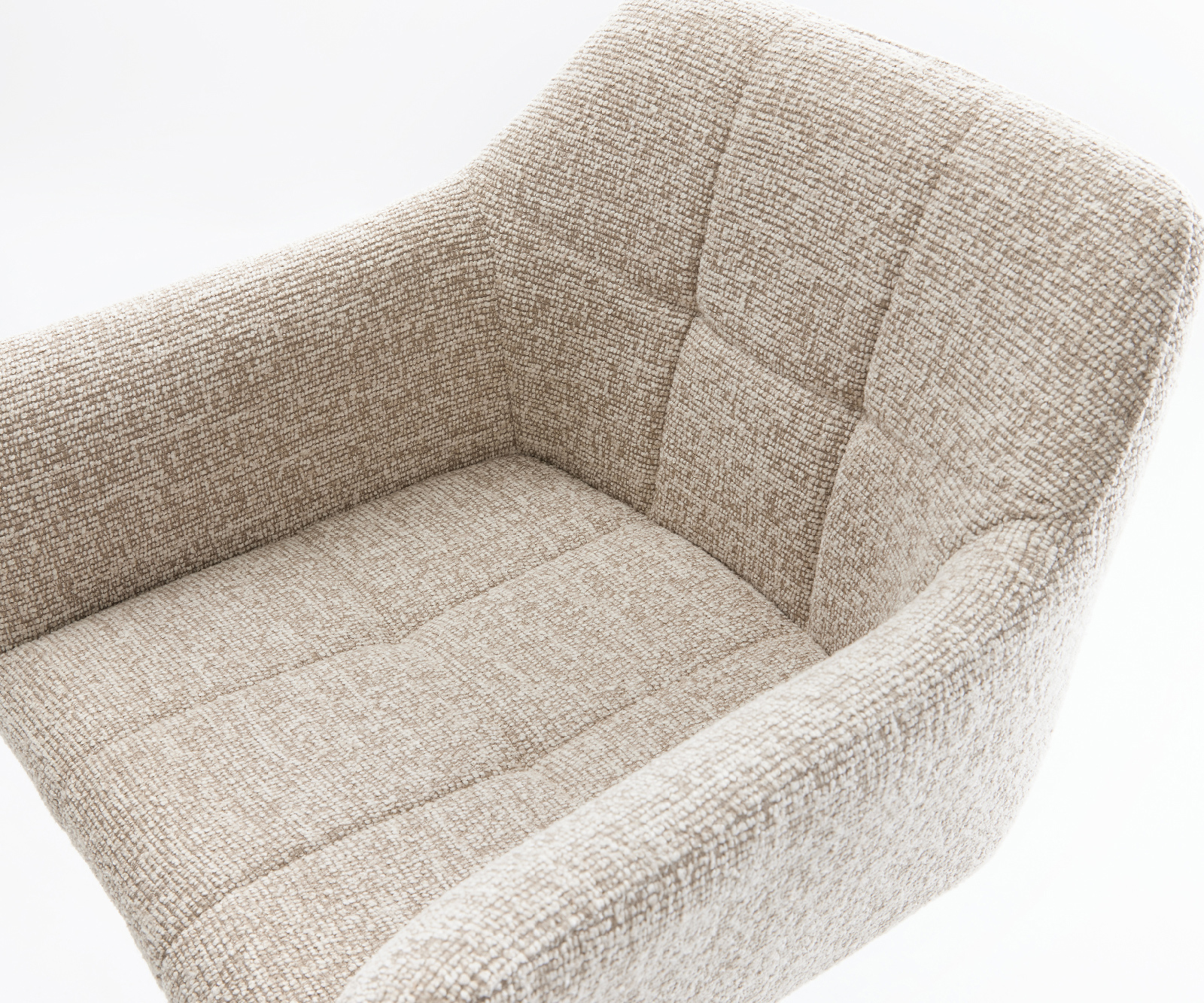 Bárszék Yulo-Flex szövött szövet puha bézs vékony láb rozsdamentes acél ezüstszínű - Image 4