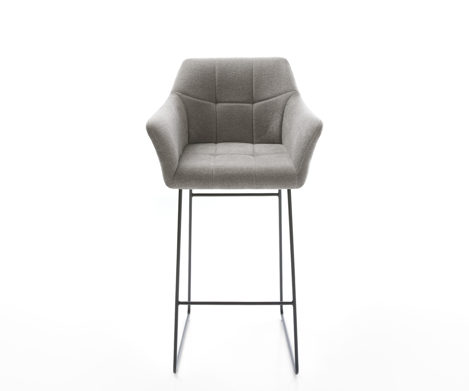 Bárszék Yulo-Flex strukturált szövet puha szürke vékony fém láb fekete - Image 2