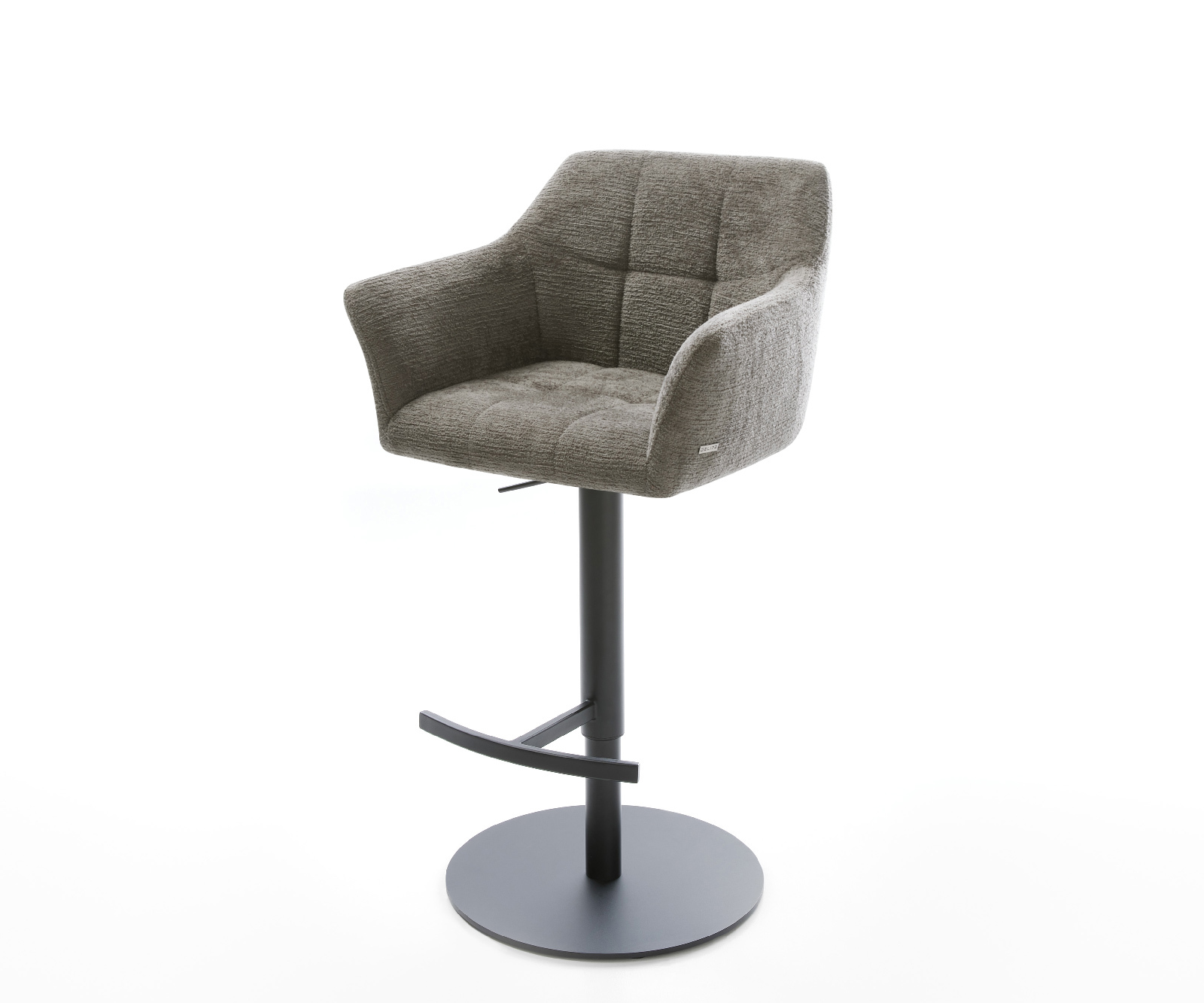 Bárszék Yulo-Flex bouclé puha sötét bézs forgatható magasságban állítható fém fekete