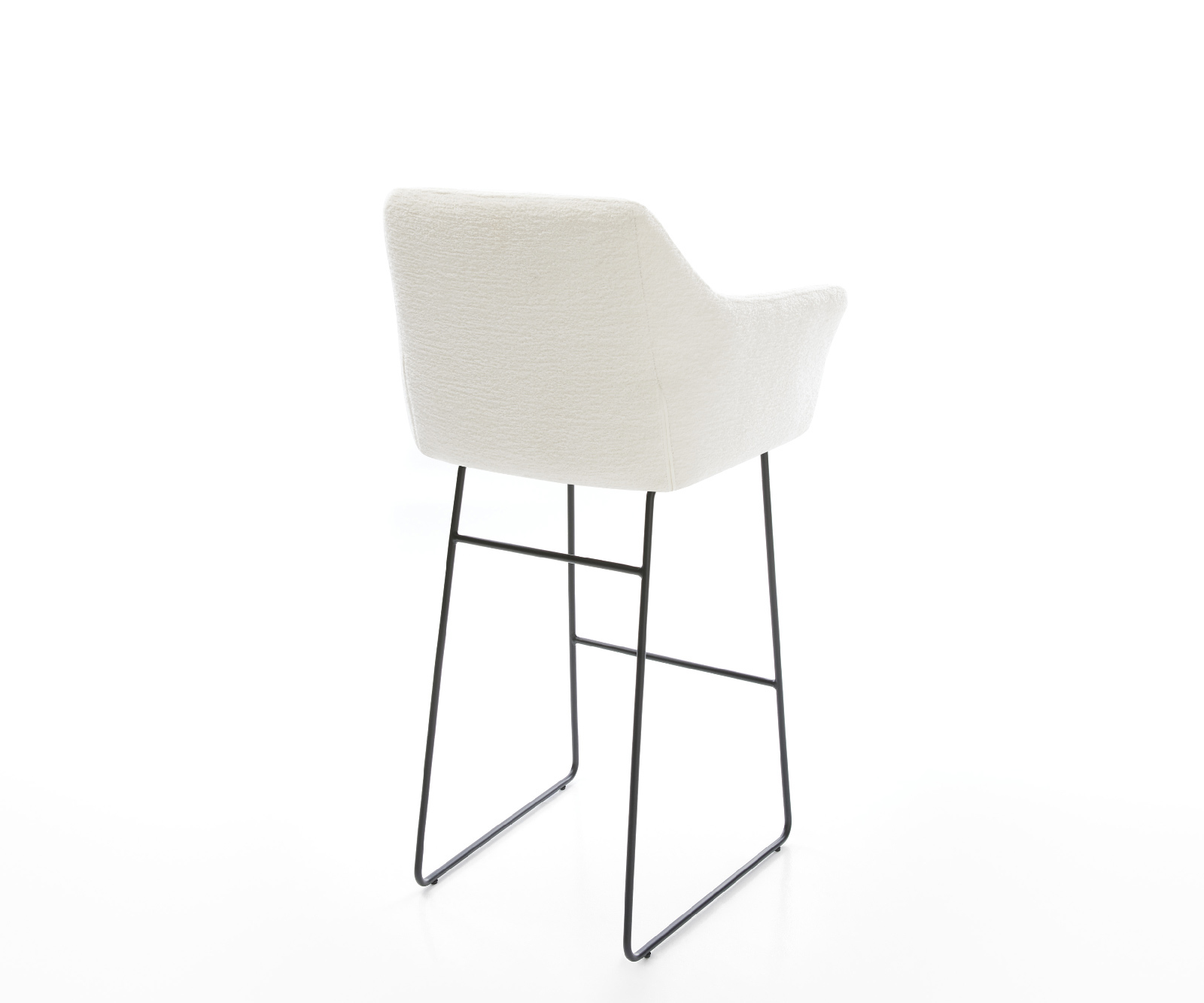 Bárszék Yulo-Flex bouclé puha bézs vékony láb fém fekete - Image 5