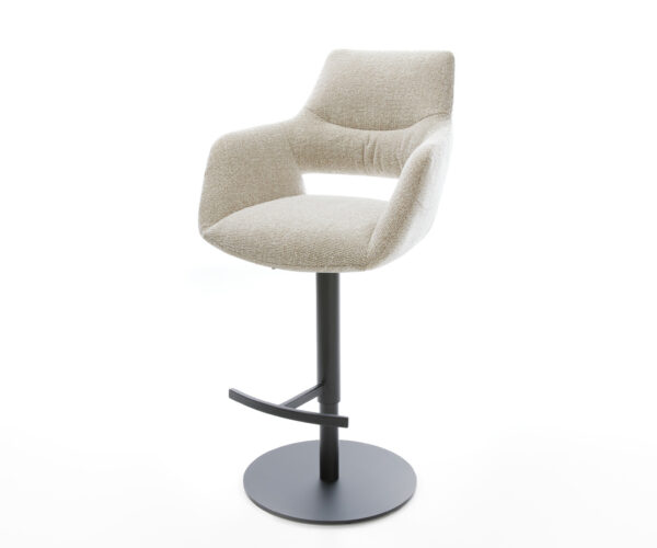 Bárszék Yago-Flex szövött szövet puha bézs forgatható magasságban állítható fém fekete zsákrugó