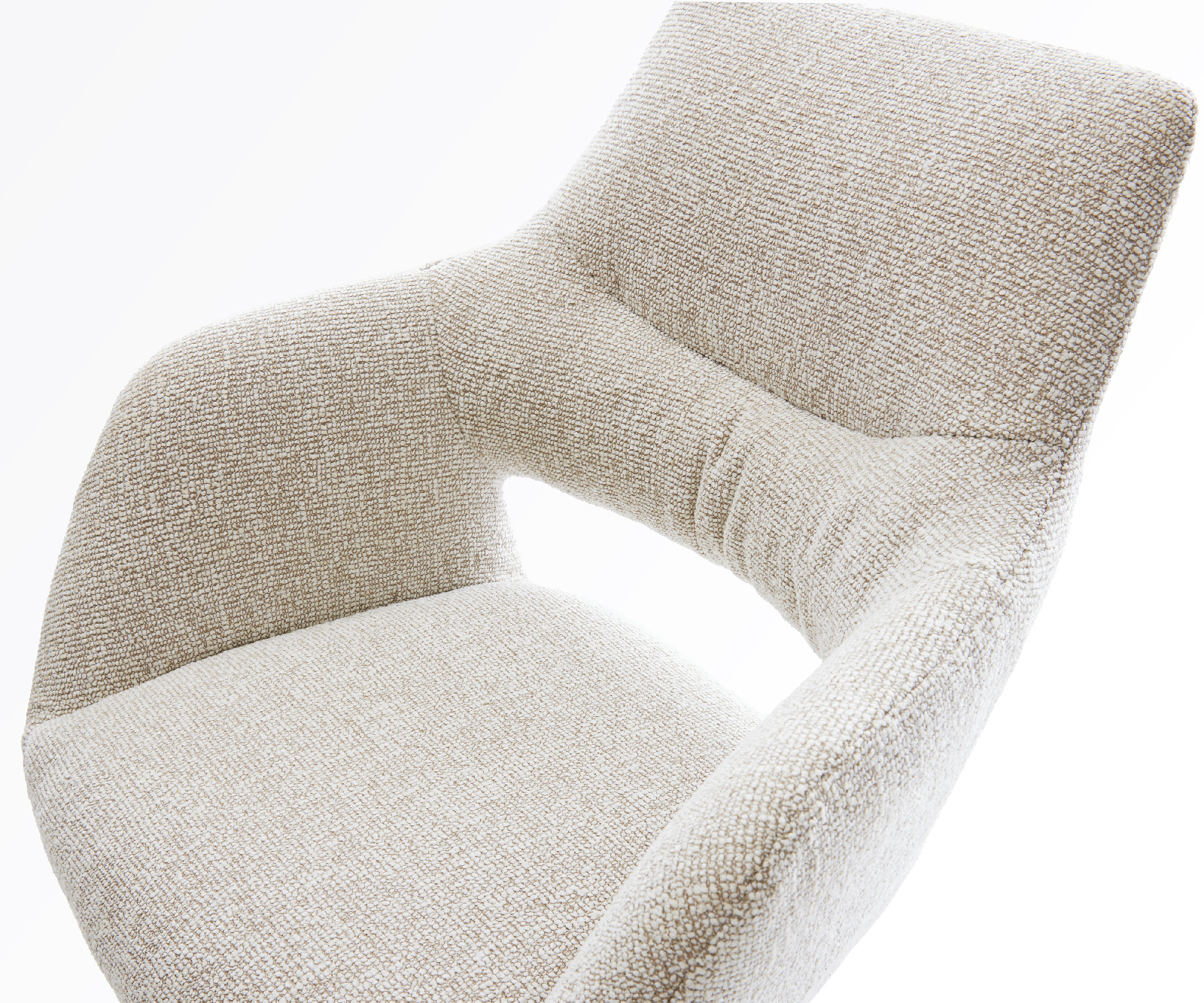 Bárszék Yago-Flex szövött szövet puha bézs vékony láb fém fekete zsákrugó - Image 4