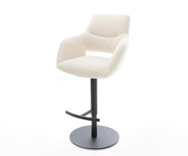 Bárszék Yago-Flex teddy szövet bézs forgatható magasságban állítható fém fekete zsákrugó