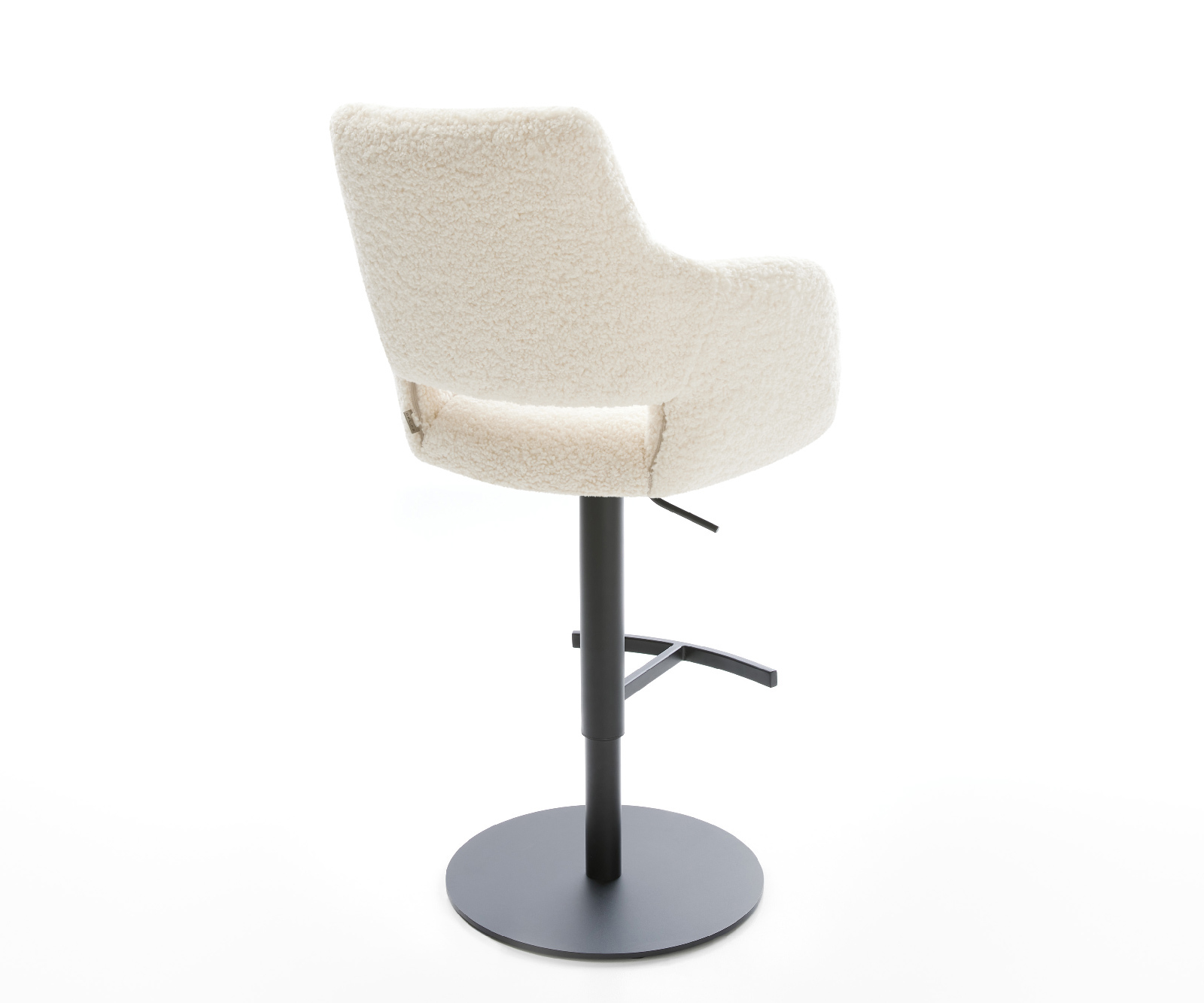 Bárszék Yago-Flex teddy szövet bézs forgatható magasságban állítható fém fekete zsákrugó - Image 5