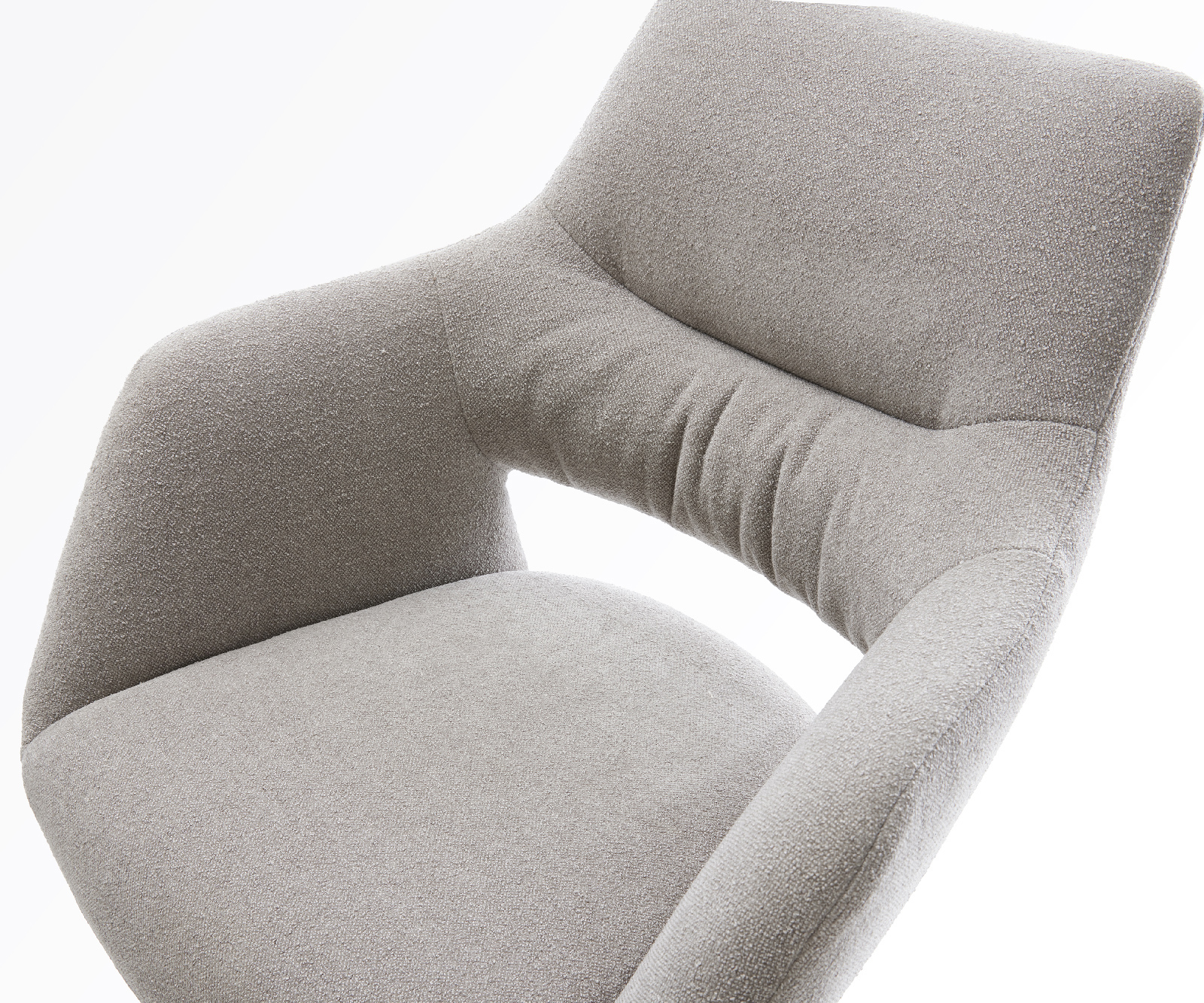 Bárszék Yago-Flex strukturált szövet puha szürke konzolos lapos fém fekete zsákrugós - Image 4