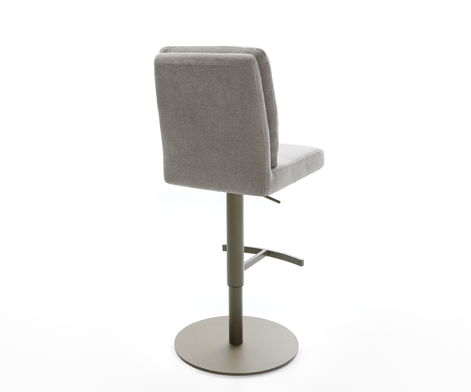 Bárszék Pela-Flex strukturált szövet puha szürke forgatható magasságban állítható fém titán színű láb - Image 5