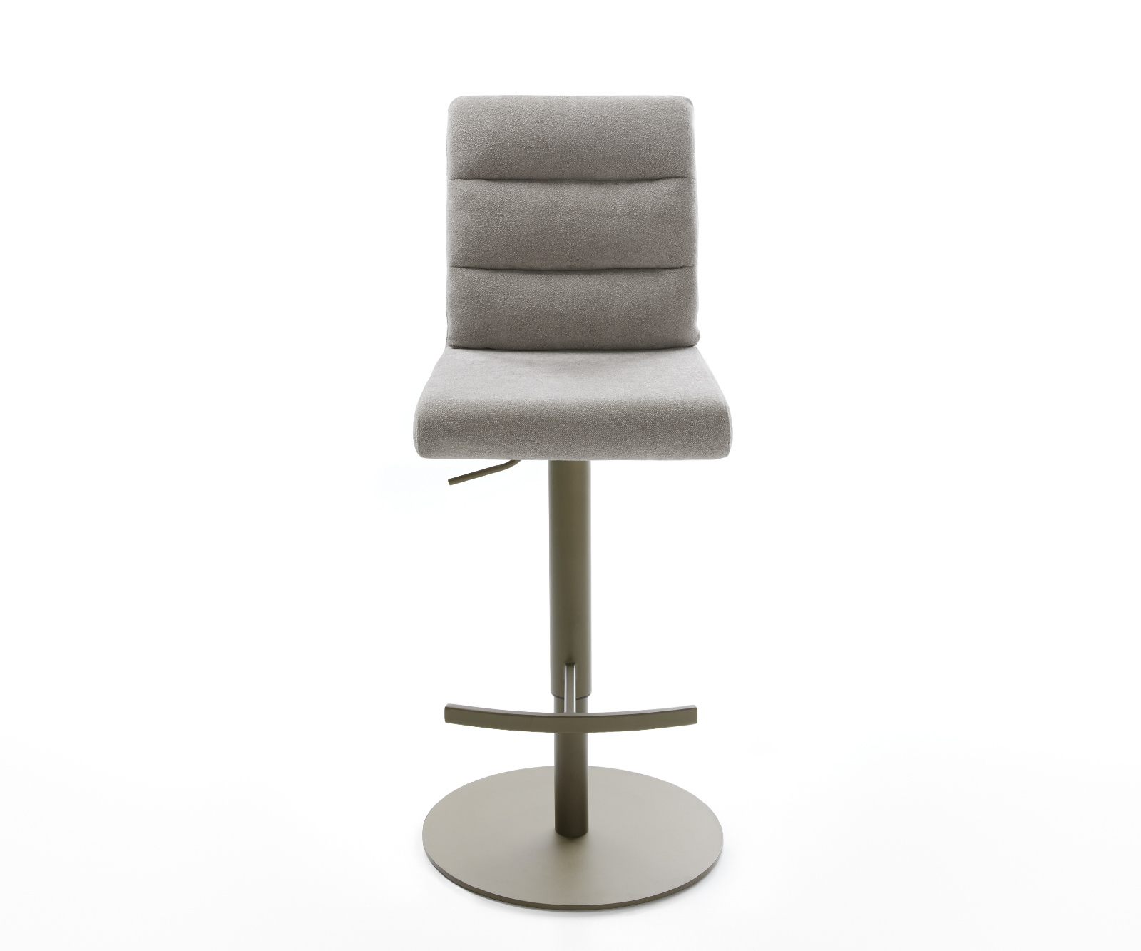 Bárszék Pela-Flex strukturált szövet puha szürke forgatható magasságban állítható fém titán színű láb - Image 2