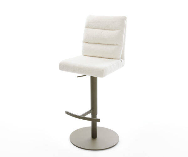 Bárszék Pela-Flex bouclé puha forgatható magasságban állítható fém titán színű