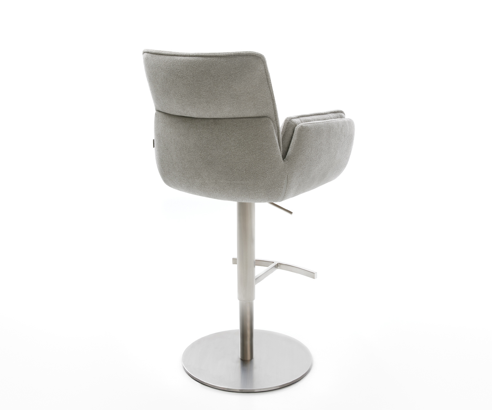Bárszék Nela-Flex strukturált szövet puha forgatható magasságban állítható rozsdamentes acél ezüstszínű - Image 5