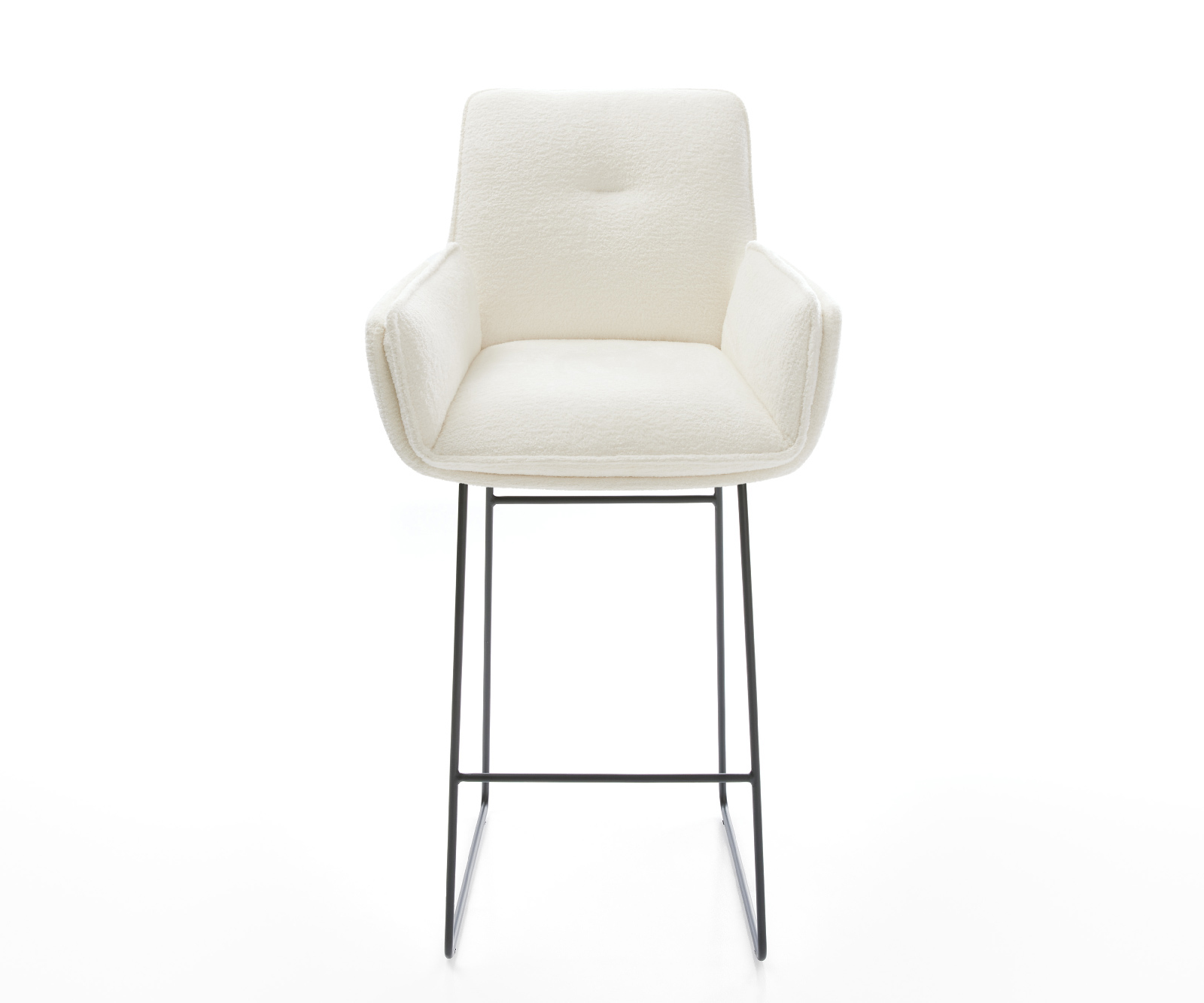Bárszék Nela-Flex bouclé puha bézs vékony fém láb fekete - Image 2