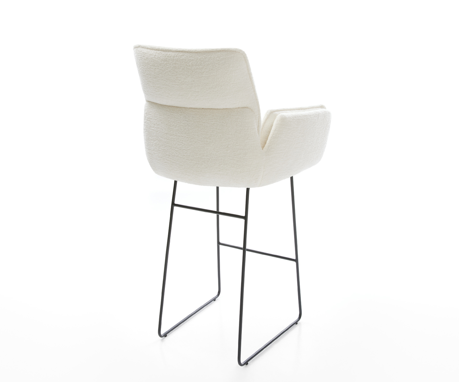 Bárszék Nela-Flex bouclé puha bézs vékony fém láb fekete - Image 5