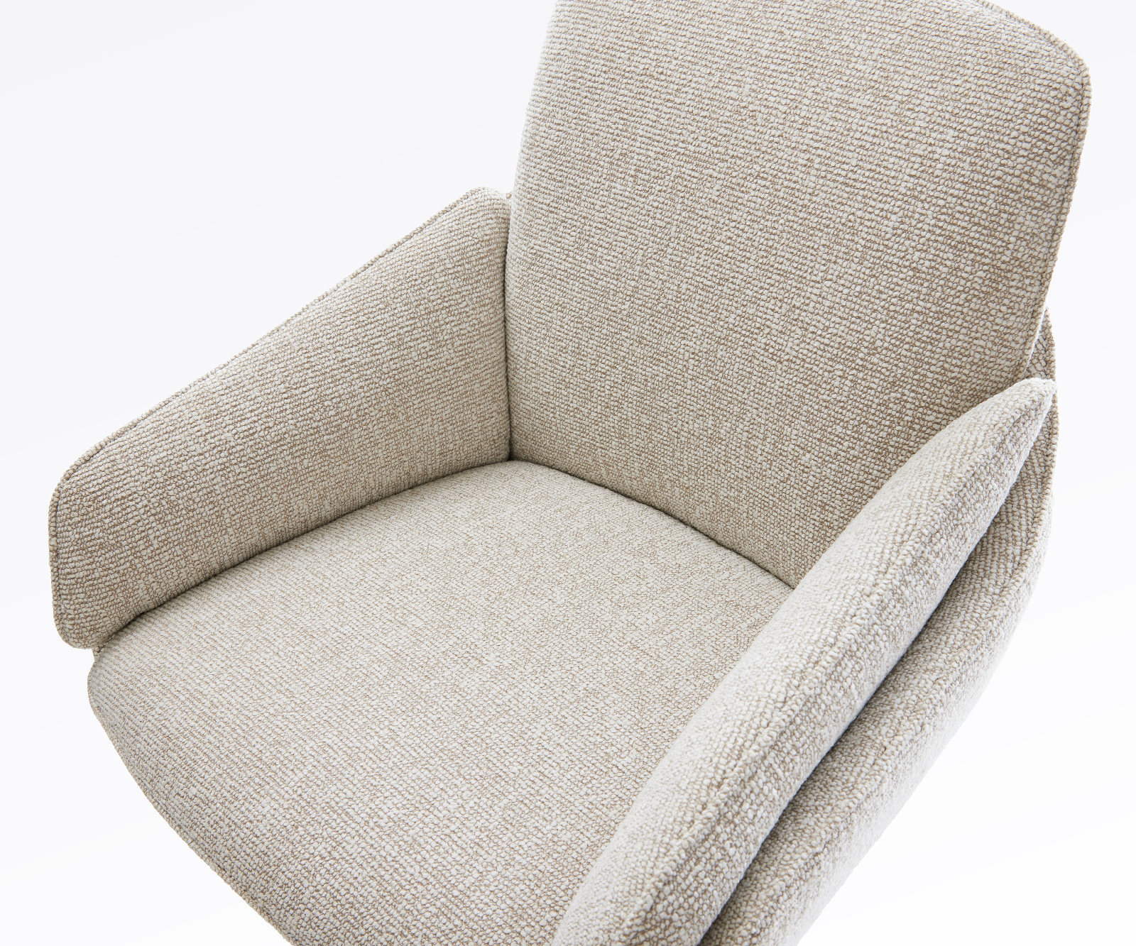 Bárszék Luan-Flex szövött szövet puha bézs vékony láb rozsdamentes acél ezüstszínű - Image 4