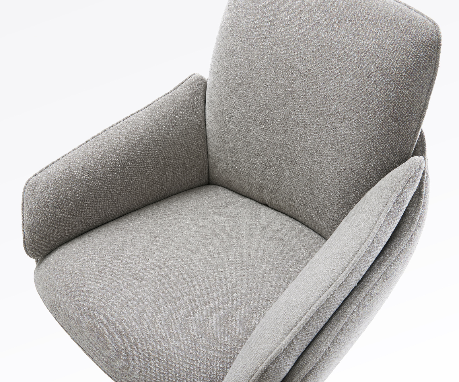 Bárszék Luan-Flex strukturált szövet puha szürke vékony fém láb fekete - Image 4