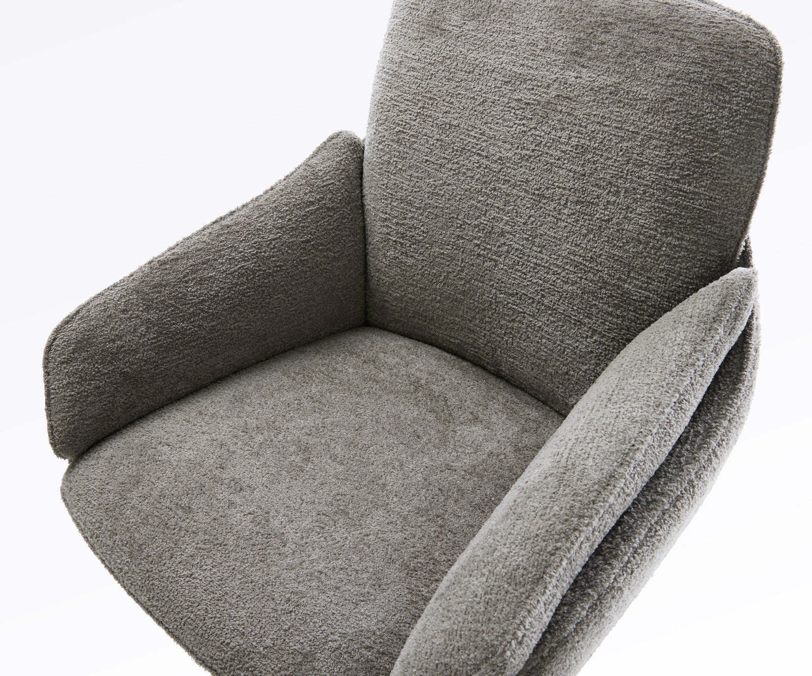 Bárszék Luan-Flex bouclé puha sötét bézs vékony fém láb fekete - Image 4