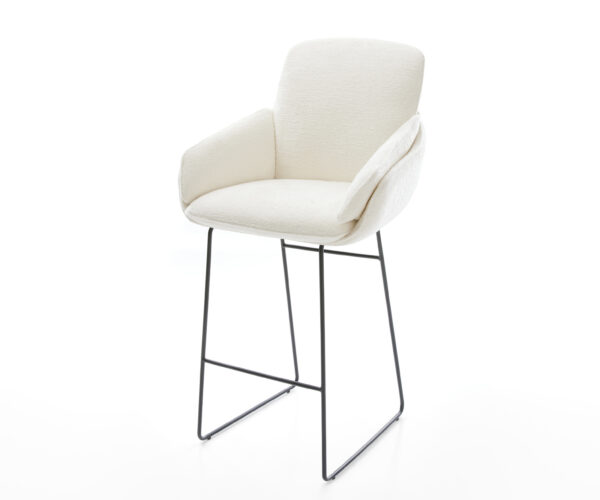 Bárszék Luan-Flex bouclé puha bézs vékony fém láb fekete