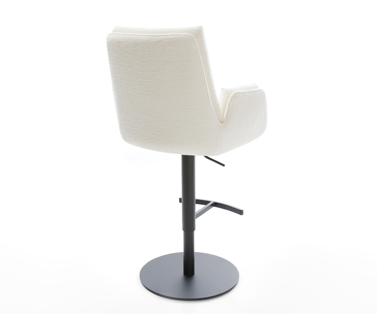 Bárszék Clea-Flex bouclé puha bézs forgatható magasságban állítható fém fekete - Image 5