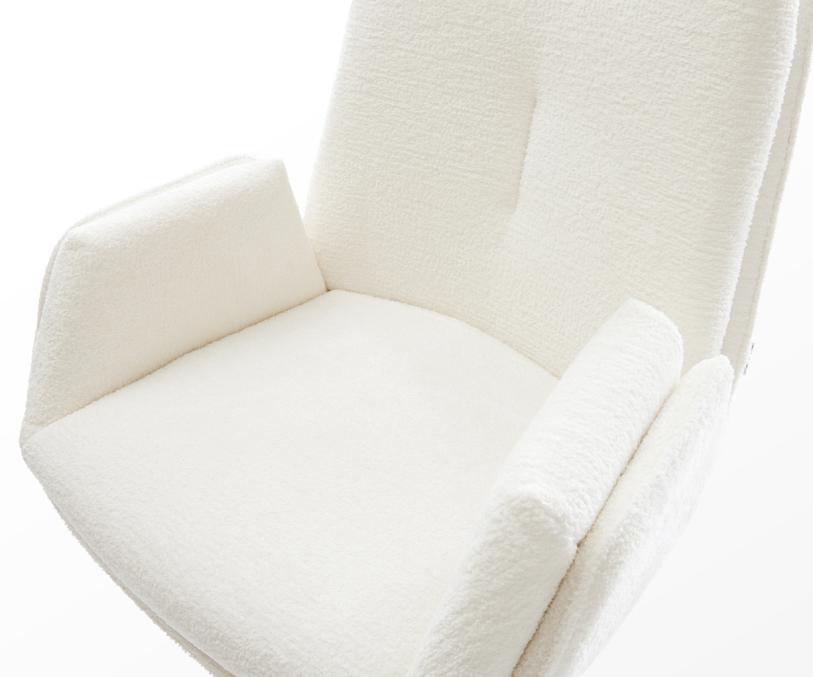 Bárszék Clea-Flex bouclé puha bézs konzolos laposacél rozsdamentes ezüstszínű - Image 4