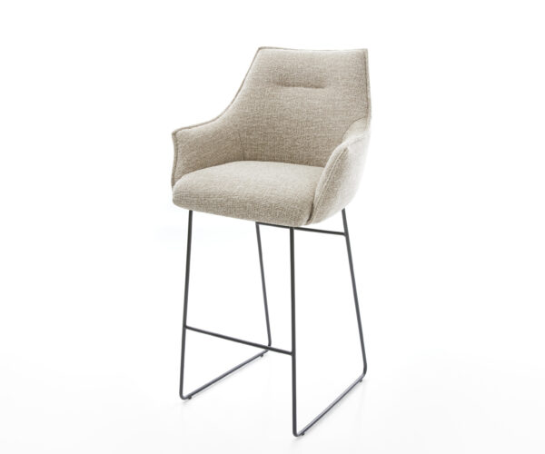 Bárszék Alja-Flex szövött szövet puha bézs vékony láb fém fekete zsákrugó