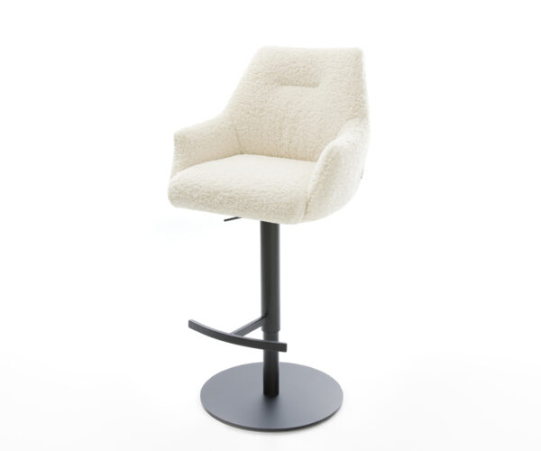 Bárszék Alja-Flex teddy szövet bézs forgatható magasságban állítható fém fekete zsákrugós