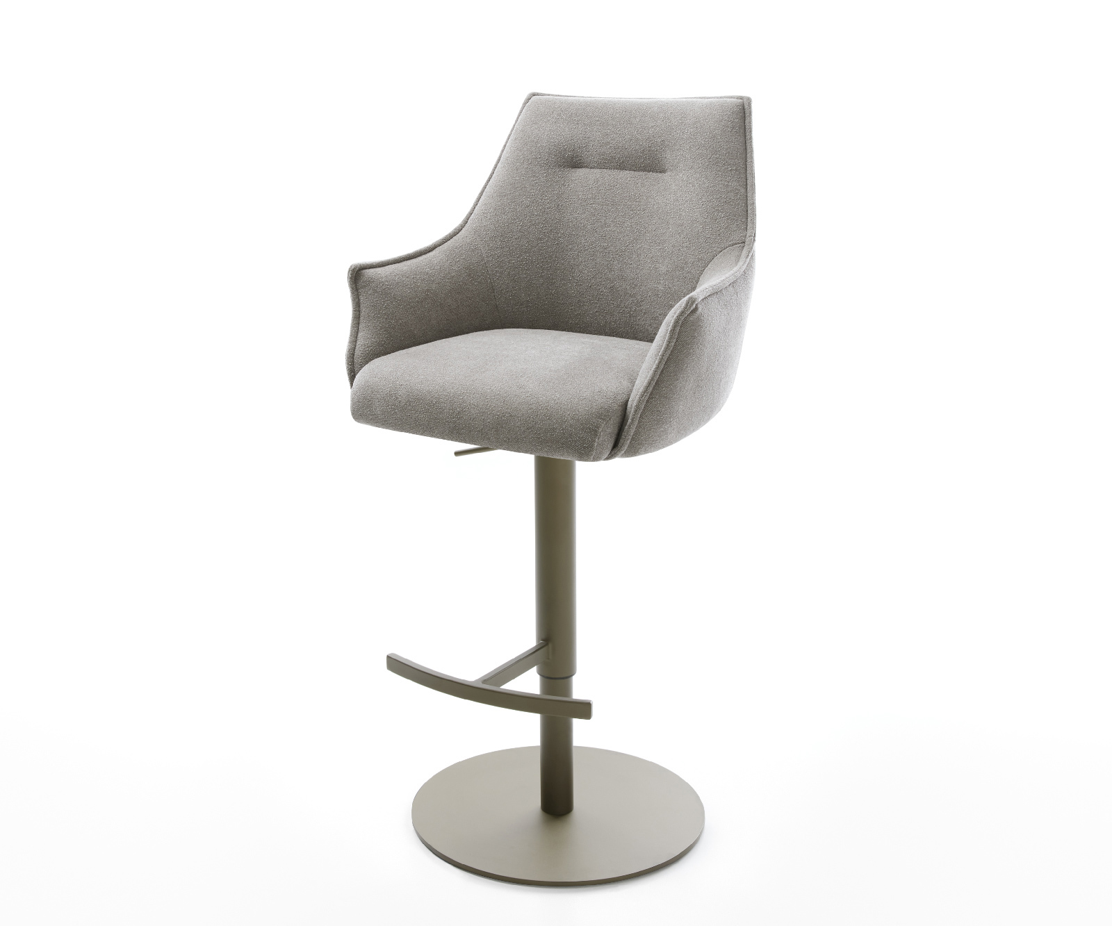 Bárszék Alja-Flex strukturált szövet puha szürke forgatható magasságban állítható fém titánszínű zsákrugós
