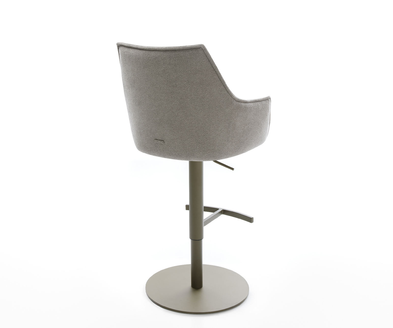 Bárszék Alja-Flex strukturált szövet puha szürke forgatható magasságban állítható fém titánszínű zsákrugós - Image 5