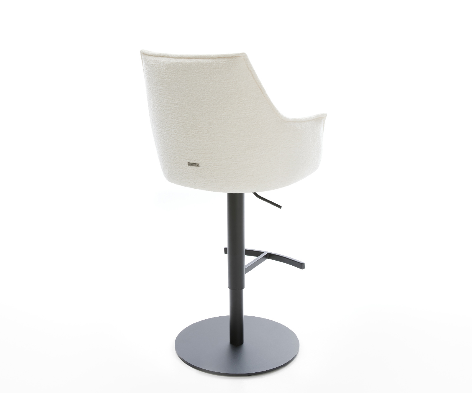 Bárszék Alja-Flex bouclé puha bézs forgatható magasságban állítható fém fekete zsákrugó - Image 5