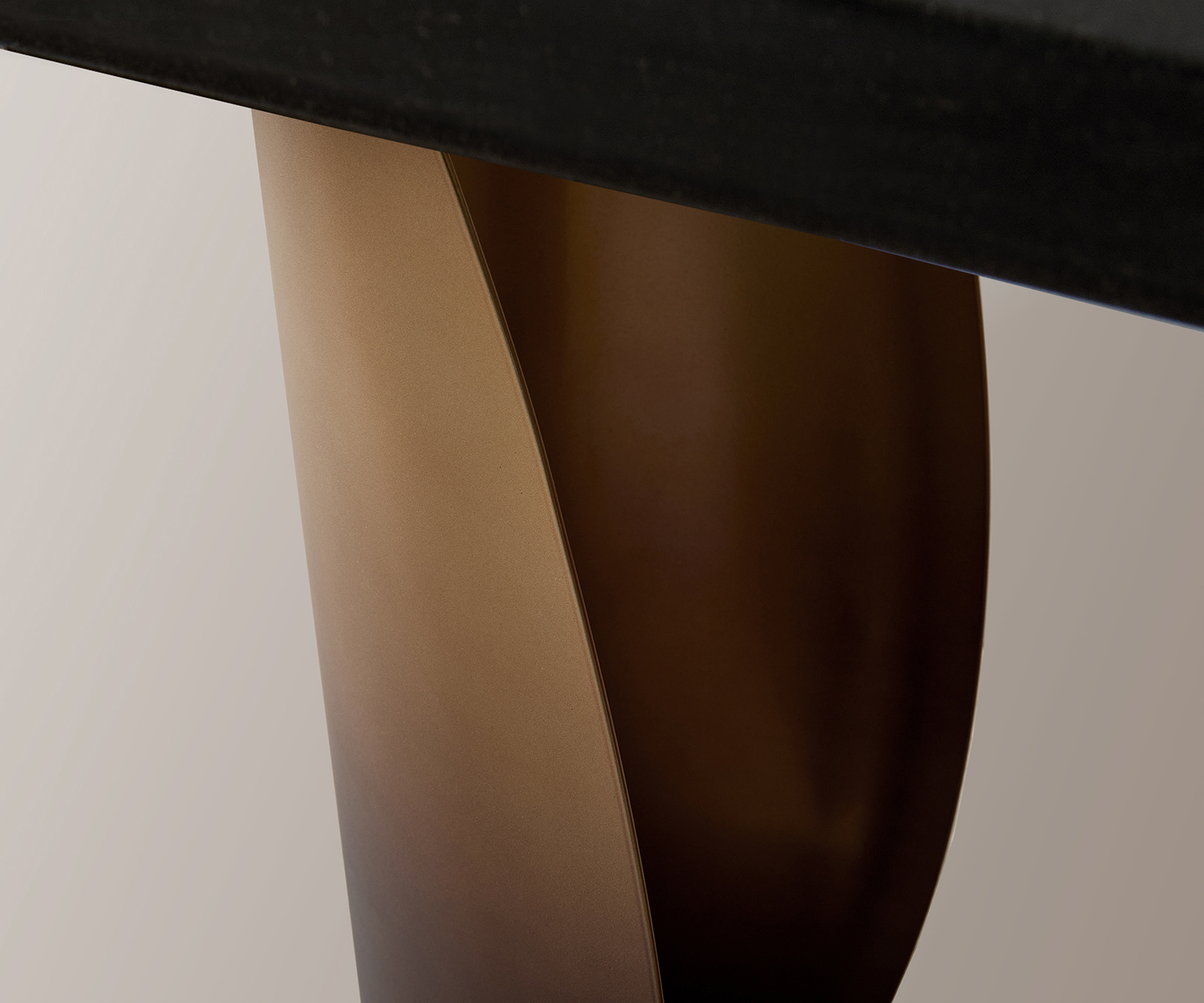 Konzolasztal Solena 135x40 cm márvány fekete ezüst fém arany Fusion Finish - Image 5