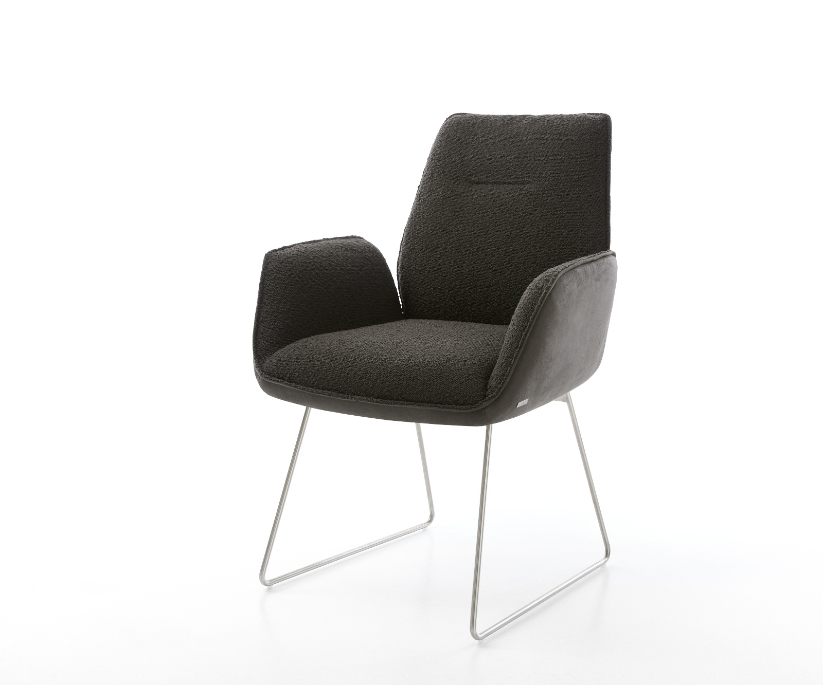 Étkezőszék Zoa-Flex vegyes anyagok fekete vékony láb rozsdamentes acél zsákrugó