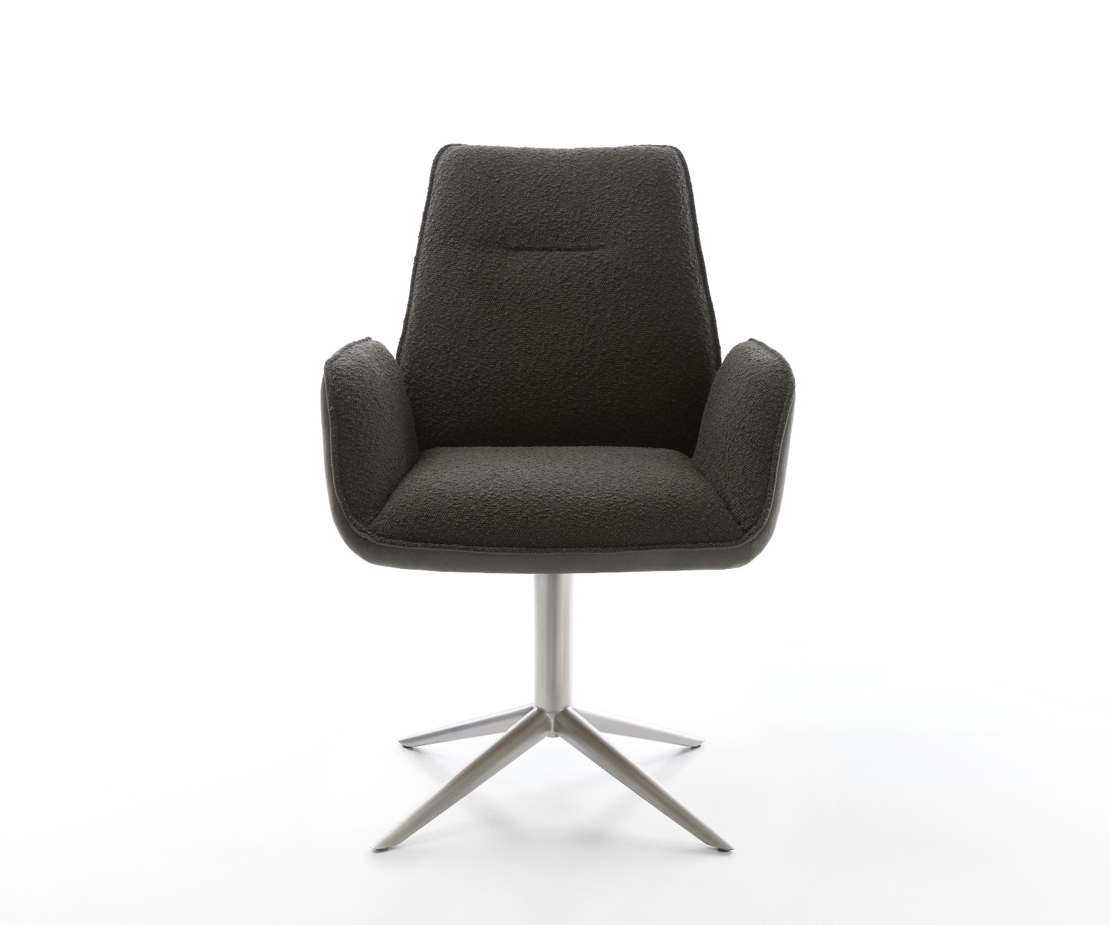 Étkezőszék Zoa-Flex vegyes anyagok fekete rozsdamentes acél kereszt láb 360° forgatható billenő zsákrugó - Image 2