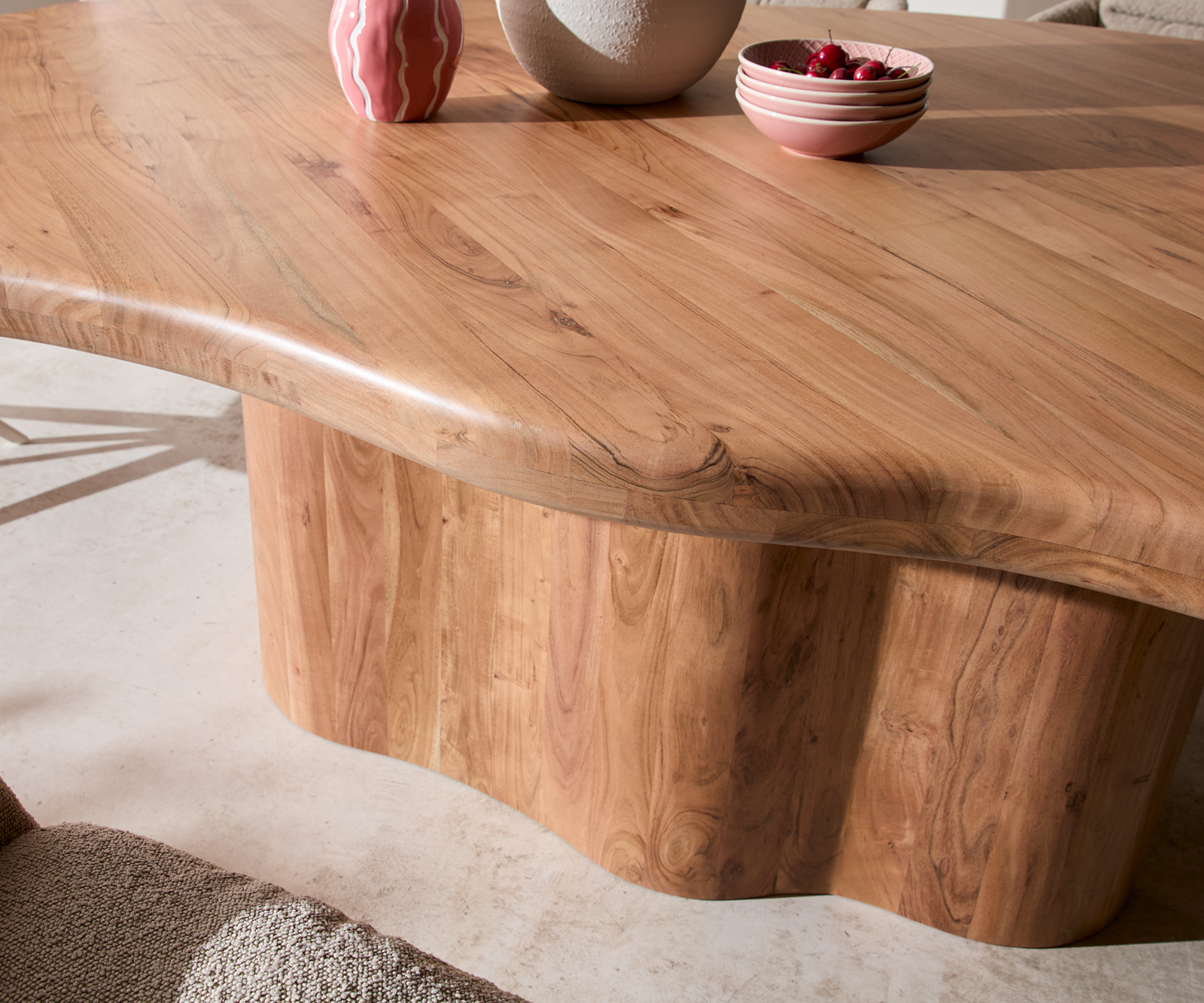 Étkezőasztal Herkon 240x140 akác természetes fa láb - Image 6