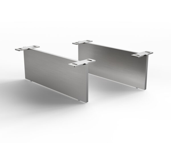 Láb lebegő 15 cm rozsdamentes acél dobozbútorhoz 45 cm mélység (2 darabos készlet)