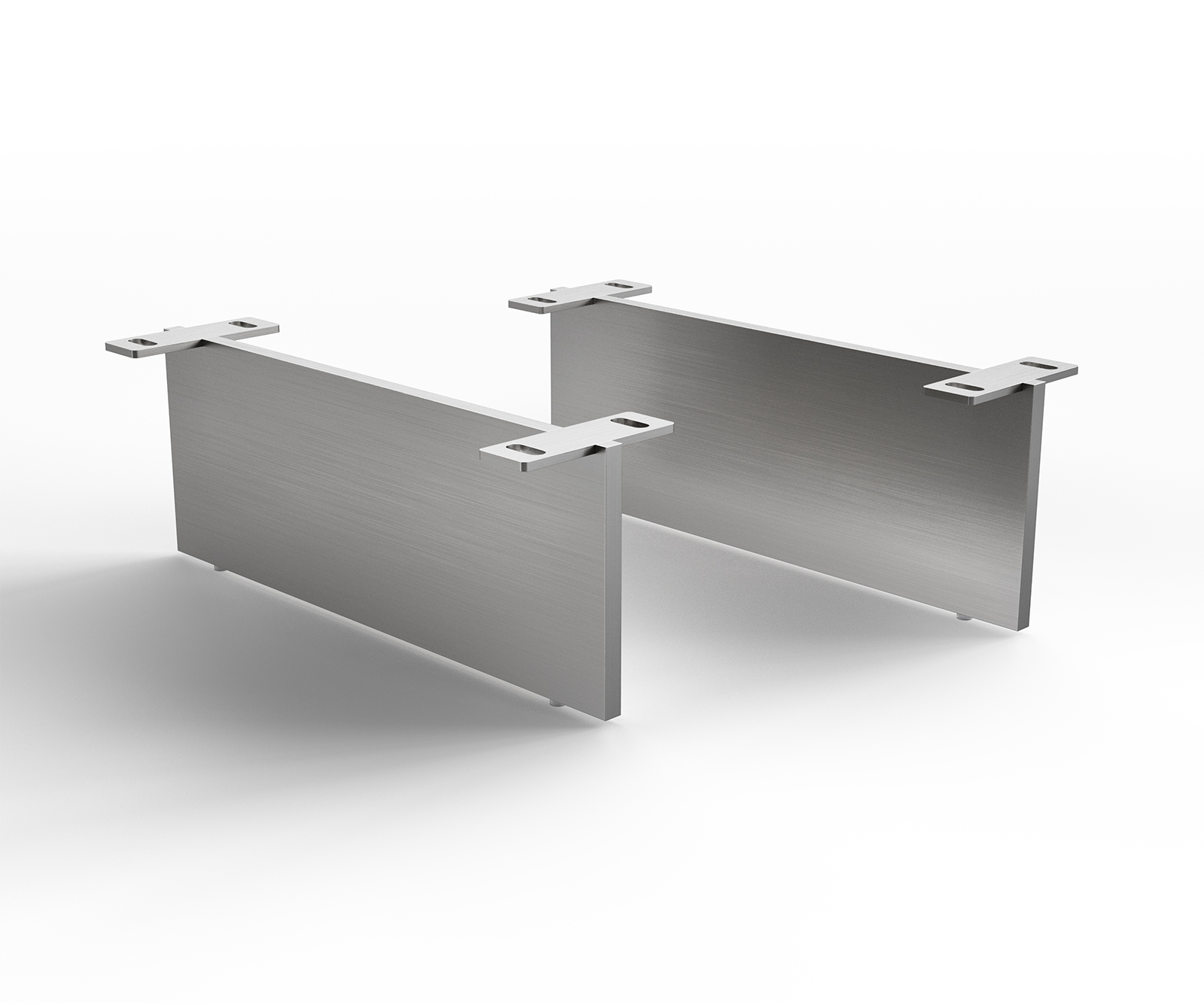 Láb lebegő 15 cm rozsdamentes acél dobozbútorhoz 45 cm mélység (2 darabos készlet)