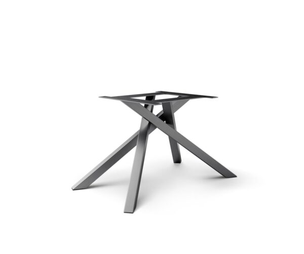 Kereszt láb négyzet alakú rozsdamentes acél grafit bővíthető étkezőasztalokhoz 180-300 cm