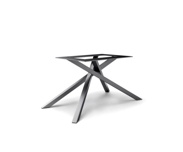 Kereszt láb téglalap alakú rozsdamentes acél grafit asztallapokhoz 200 cm-től