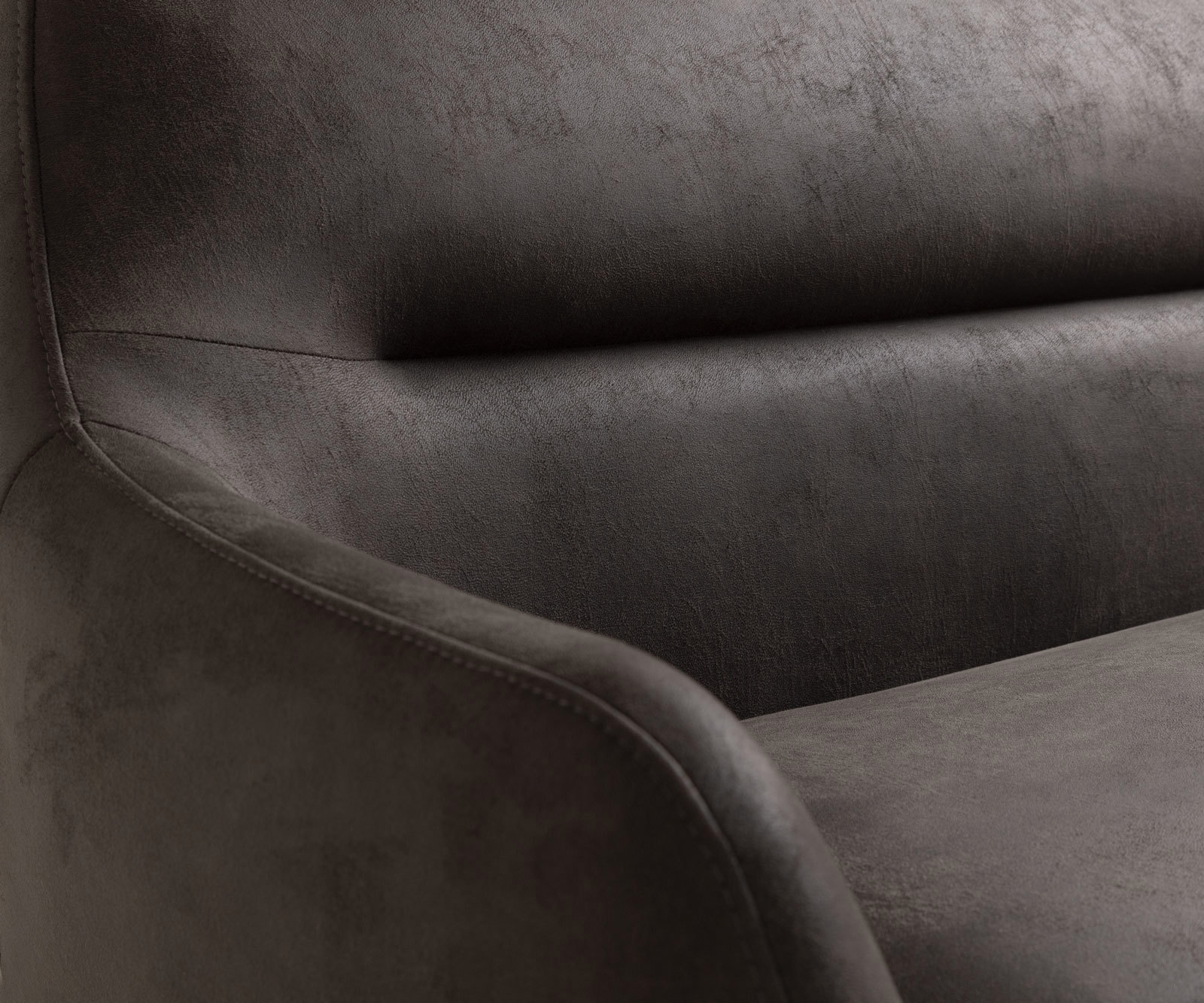 Étkezőpad Taya-Flex 200 cm mikroszálas antracit vintage vékony láb lapos rozsdamentes acél zsákrugó - Image 7