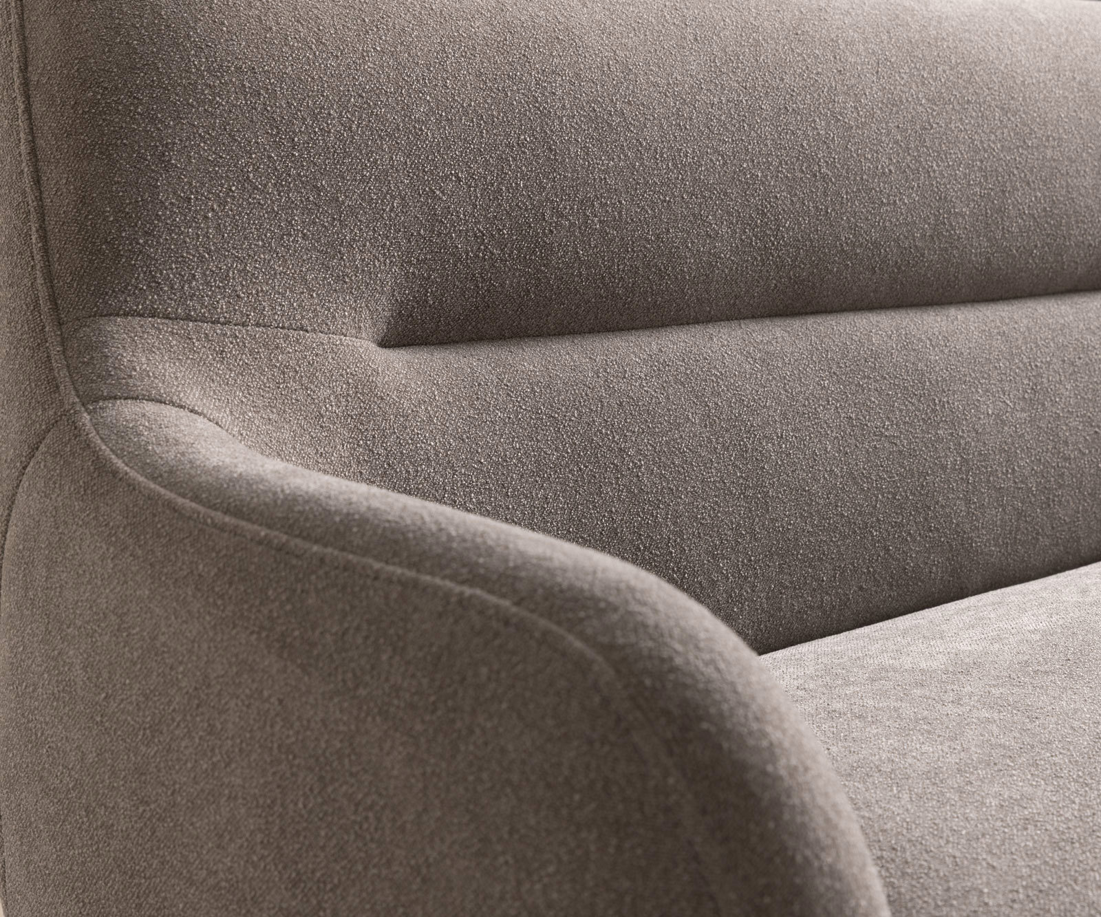 Étkezőpad Taya-Flex 285x190 cm strukturált szövet puha taupe vékony láb lapos titán színű hatású zsákrugós bal - Image 7