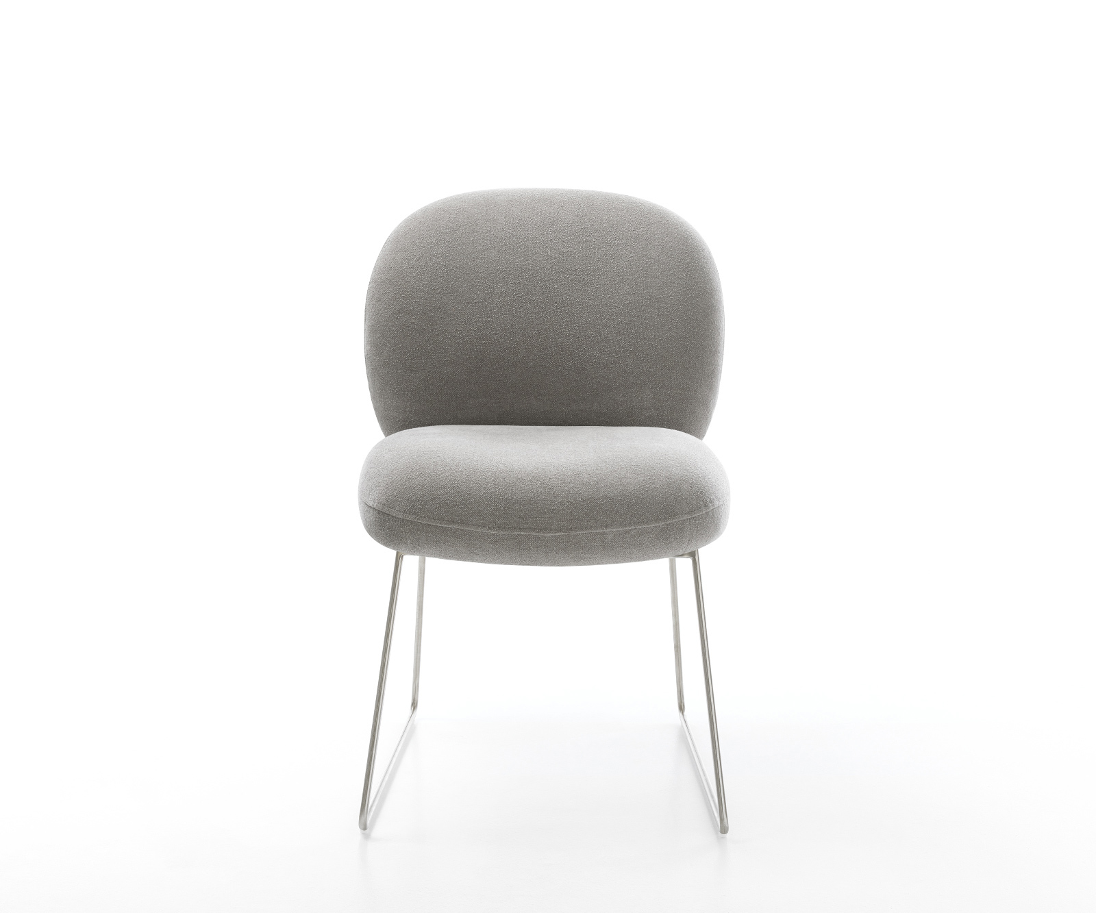 Étkezőszék Nube-Flex strukturált szövet puha szürke vékony láb rozsdamentes acél zsákrugó - Image 2