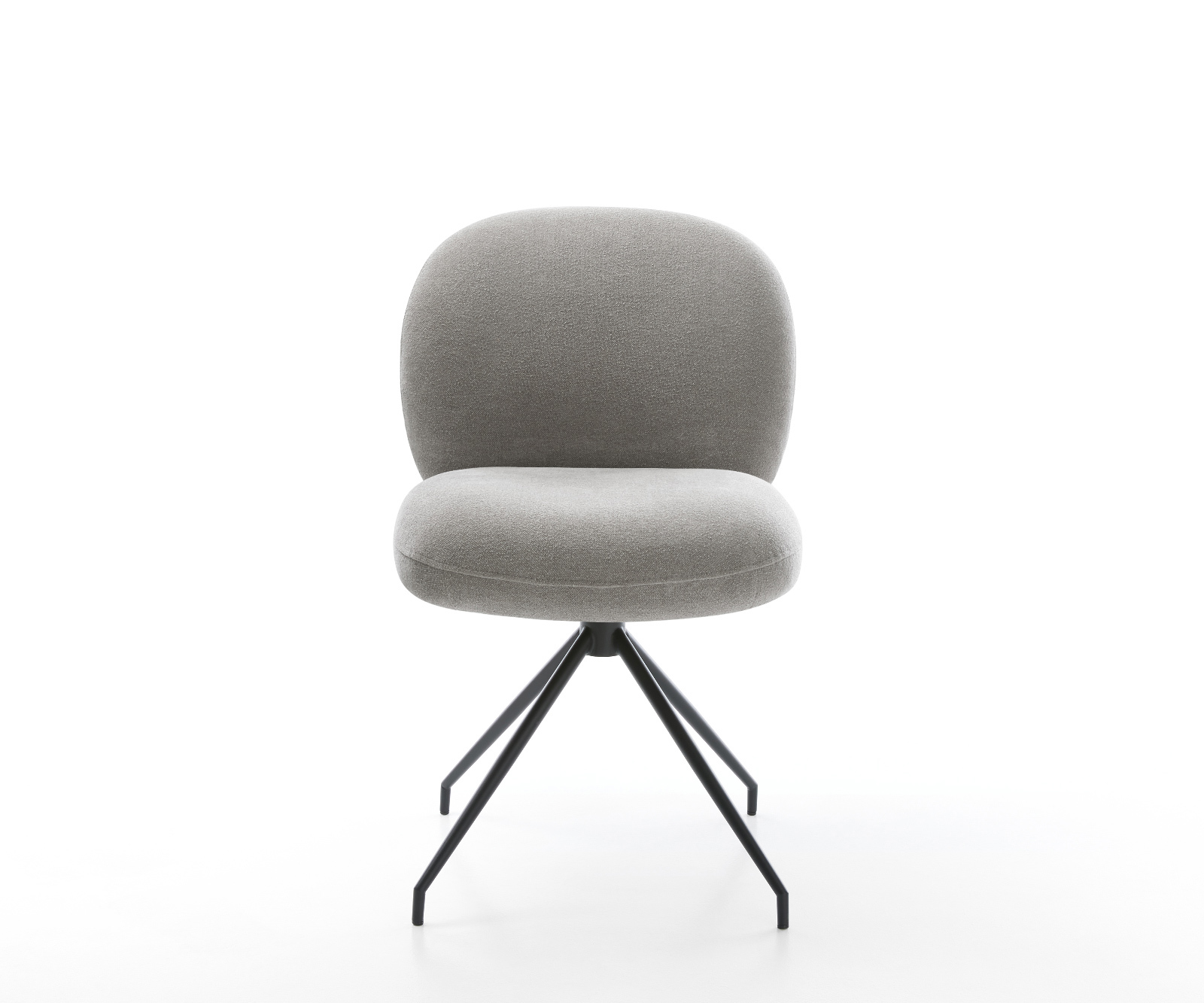 Étkezőszék Nube-Flex strukturált szövet puha szürke kereszt láb kúpos fekete zsákrugó - Image 2