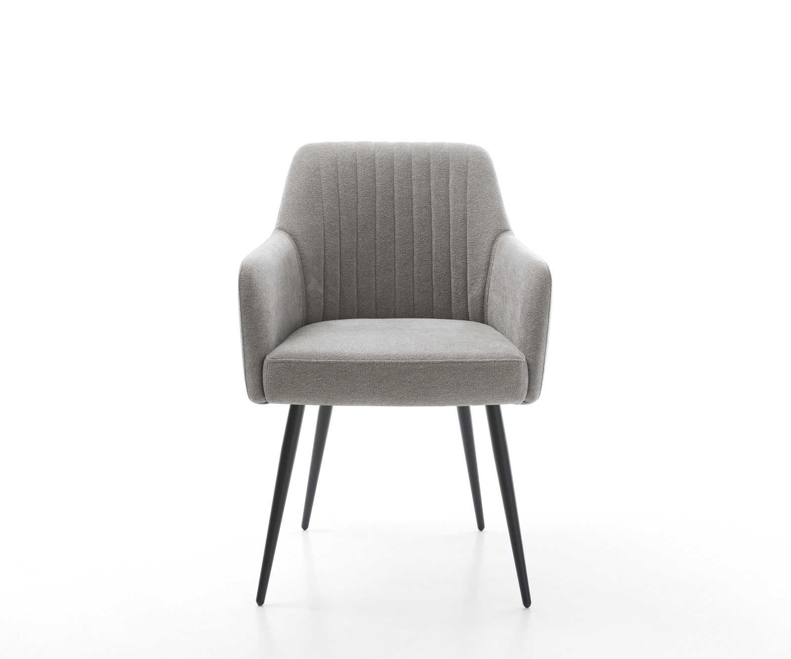 Étkezőszék Greg-Flex strukturált szövet puha szürke 4 lábas kúpos fekete zsákrugós - Image 2