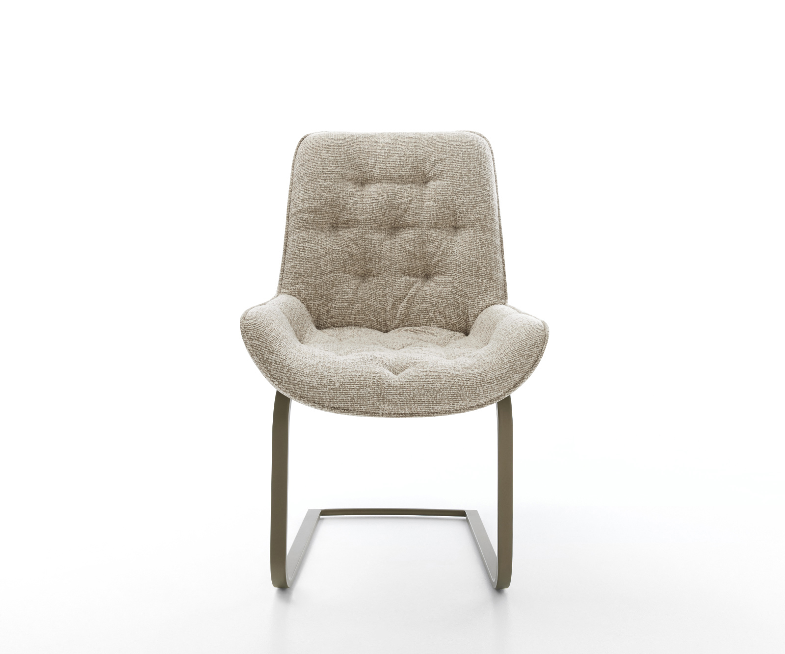 Étkezőszék Taimi-Flex szövött szövet puha bézs konzolos lapos láb titán színű - Image 2