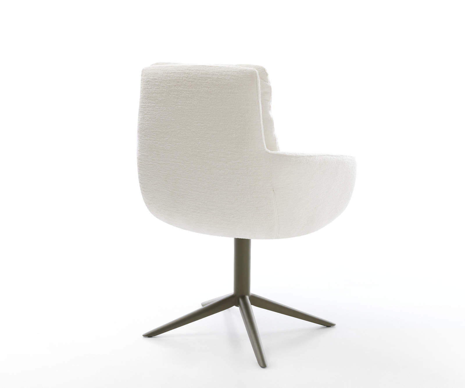 Étkezőszék Abelia-Flex karfás bouclé puha bézs kereszt láb titán színű hatvan fokban forgatható billenő funkció - Image 5