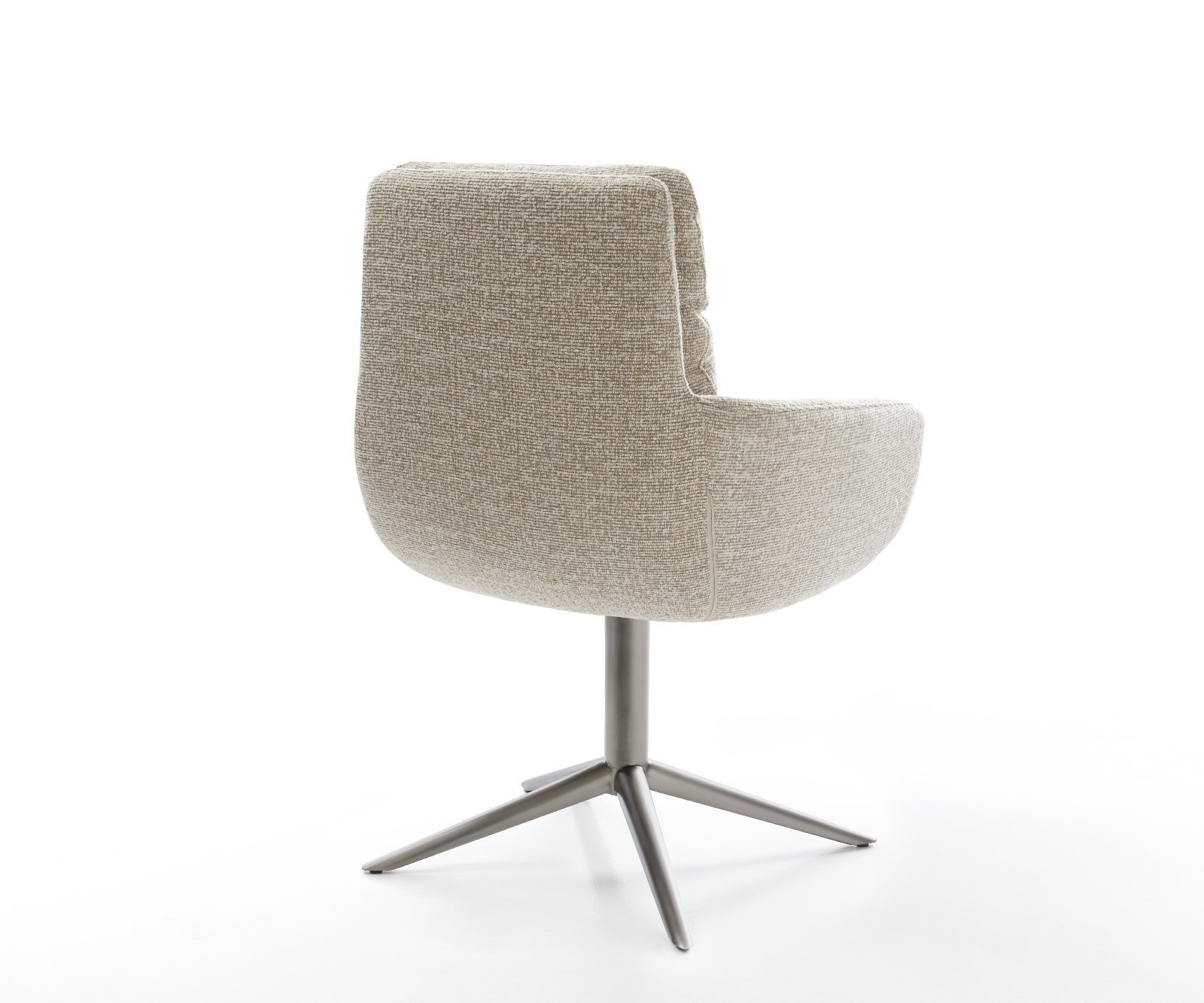 Étkezőszék Abelia-Flex karfás szövetszövet puha bézs kereszt láb grafit 360° forgatható billenő funkció - Image 5