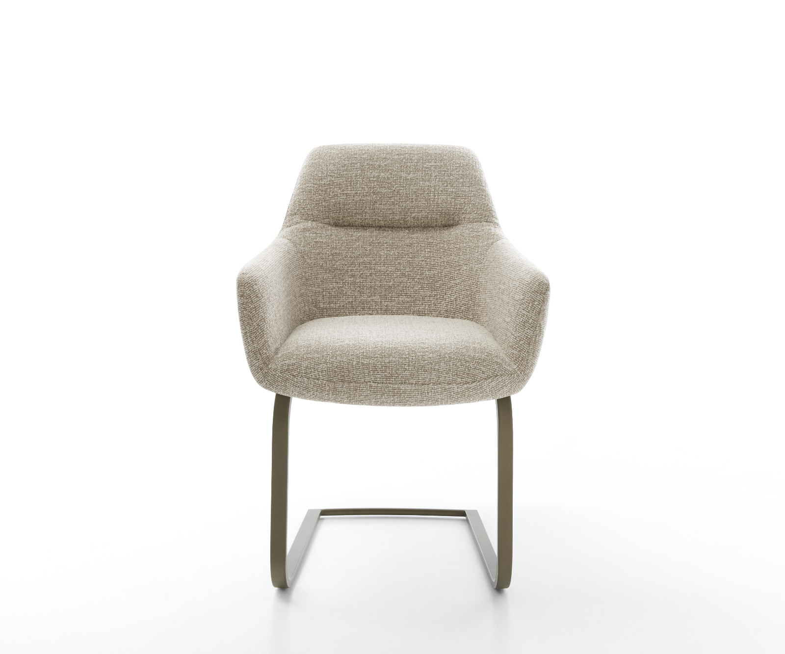 Étkezőszék Pejo-Flex szövött szövet puha bézs konzolos lapos titán színű hatás zsákrugós - Image 2