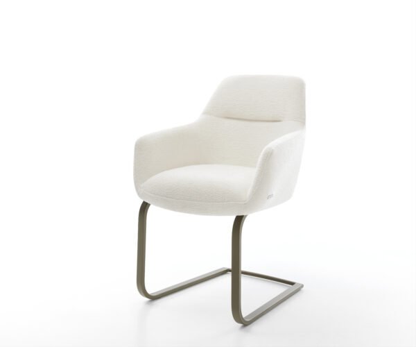 Étkezőszék Pejo-Flex bouclé puha bézs konzolos lapos láb titán színű hatás zsákrugós